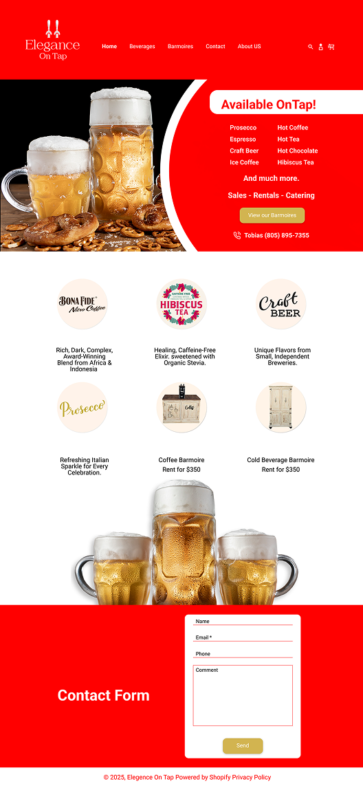Elegance on Tap design preview